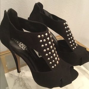 Rock and Republic Studded Black Platform Heels